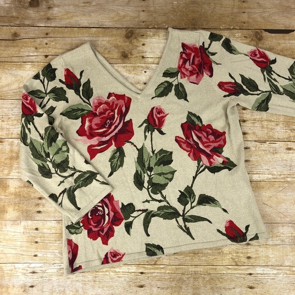 red rose sweater